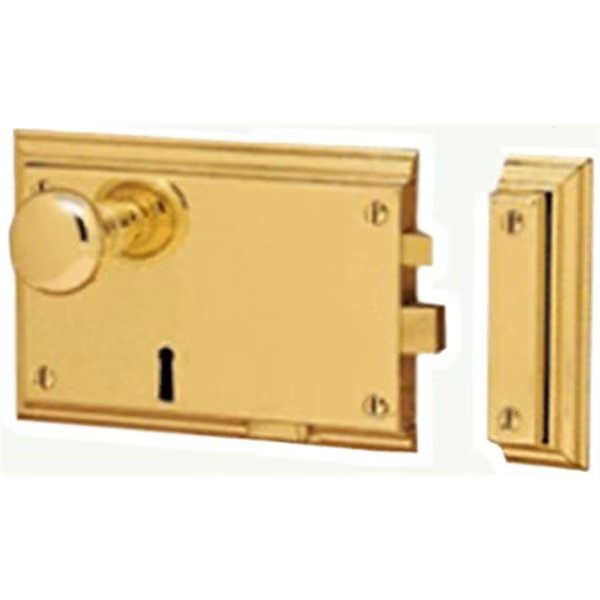 Vertical Rim Lock Set, Satin Brass, Superherostuff, Mfr#: PA2533830